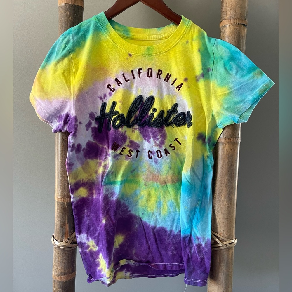 Hollister Kids California Tie-Dye Tee - Yellow, Blue, Purple